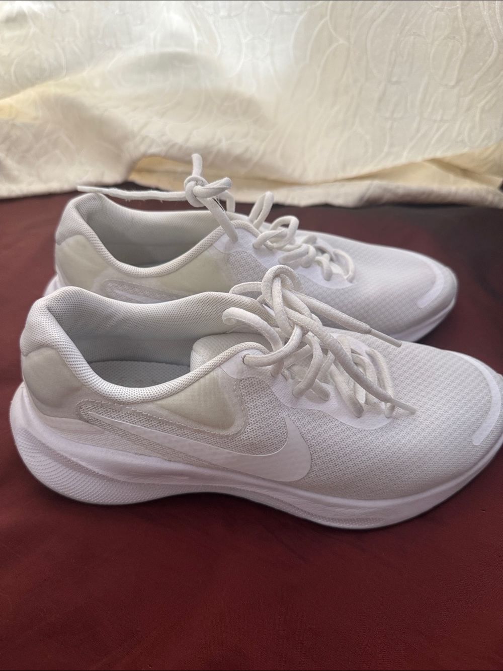 Nike Women’s All-White Mesh Running Shoes